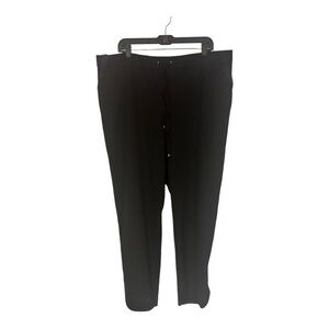 Black on Black Tuxedo Stripe Jogger Dressy Casual Black Drawstring Elastic Pant